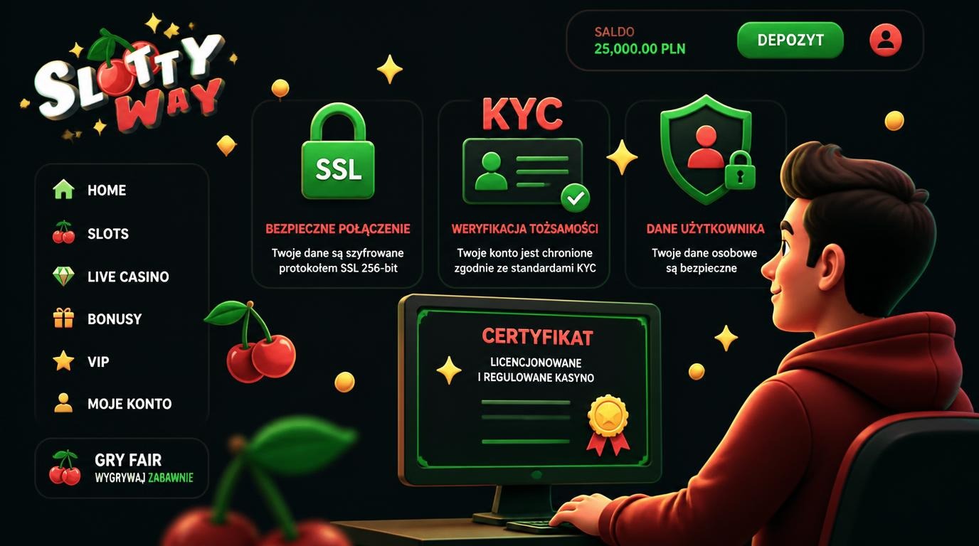 ikony bezpieczeństwa i ochrona danych w procesie KYC Slottyway